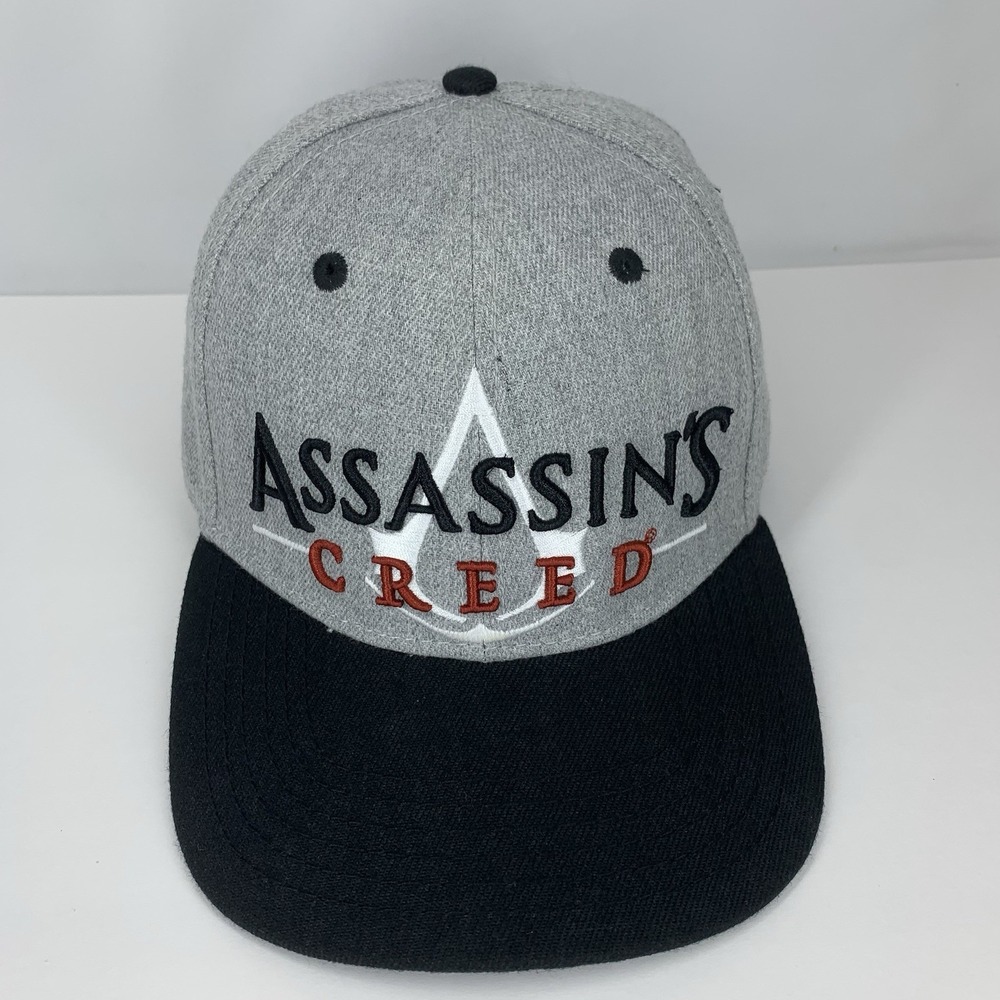 Assassin's Creed Hat Black Gray Adjustable Snapback Ubisoft 2016 Baseball Cap